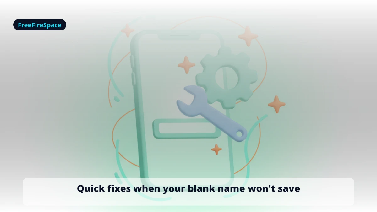 Quick fixes when your blank Free Fire name will not save