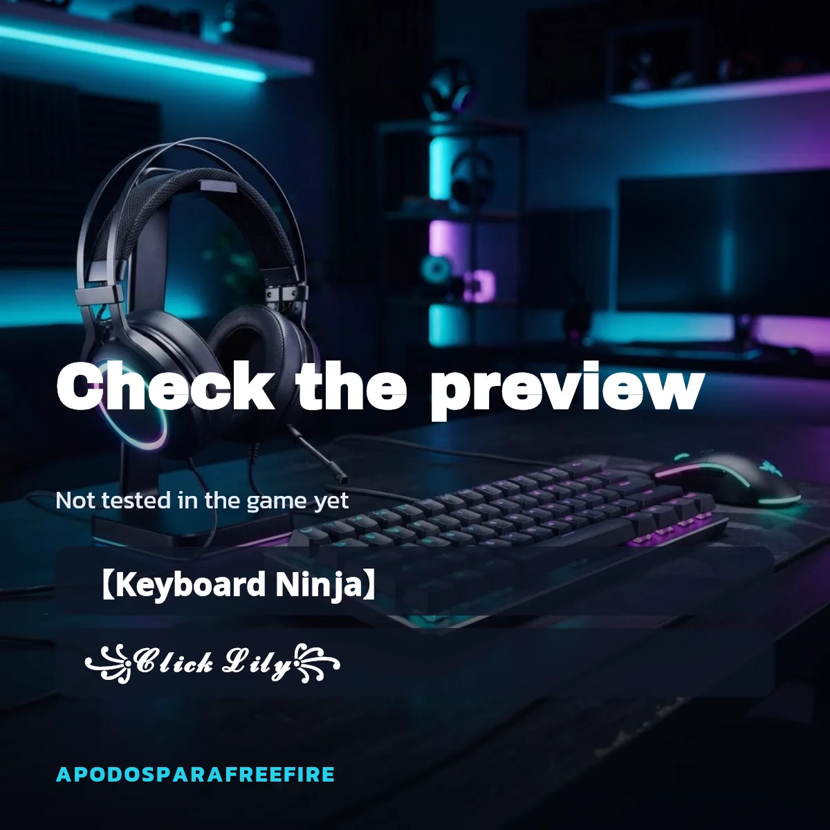 PC symbols for Free Fire names such as keyboard and command signs