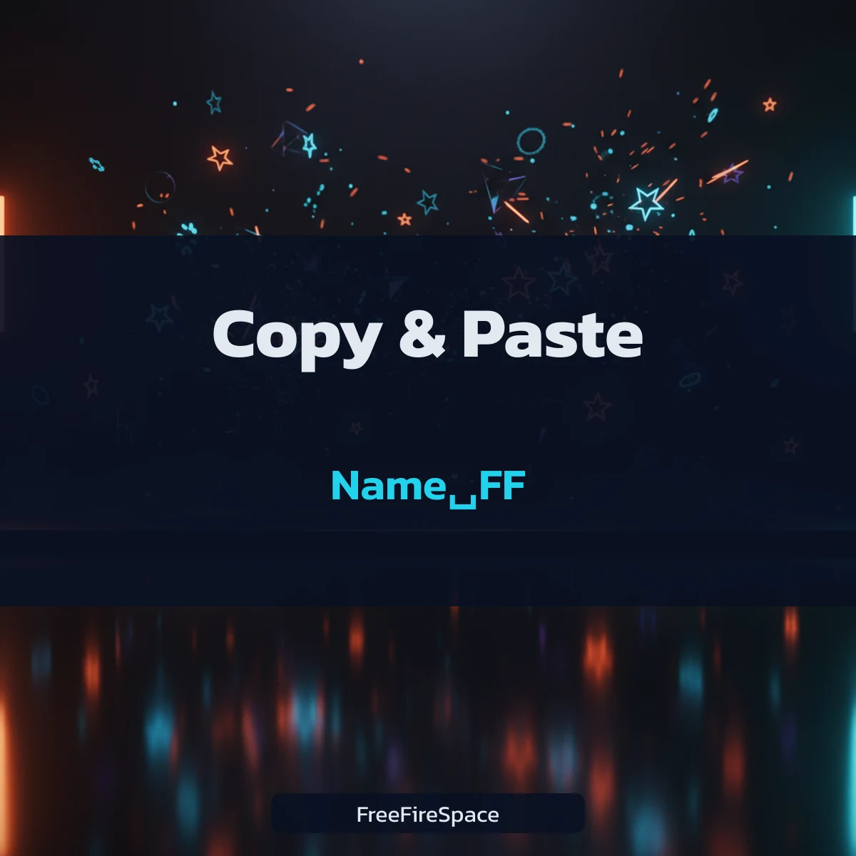 Free Fire nicknames with a gap to copy